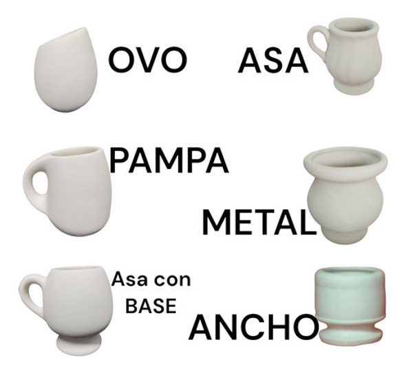 Pack De 10 Mates En Bizcocho Para Esmaltar O Pintar 1