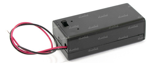 Porta Bateria 9v Con Tapa Switch Y Cable 15cm 0