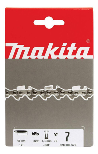 Cadena Motosierra Makita 3/8lp 1,5 058 45cm 72 Eslabones Mkb 0