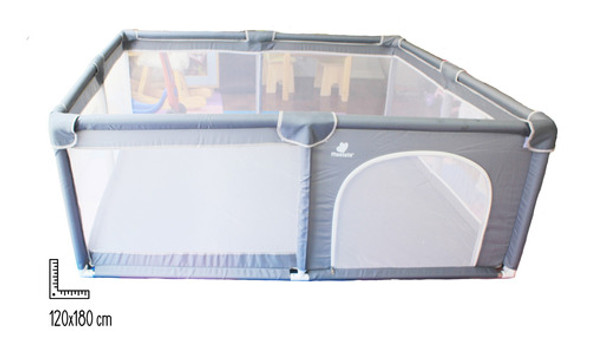 Cercado Portátil Infantil Baby Playpen 120x180 Cinza Mastela 0