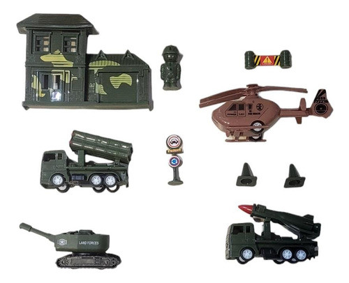 Set Militar Tanque Helicóptero Lanzadores Fuerte Jretro 0