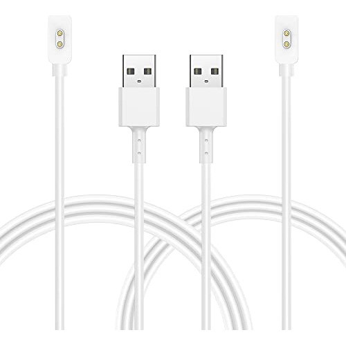 2 Cargadores 1m Para Xiaomi Mi Band 8/redmi Band 2 Blanco 0