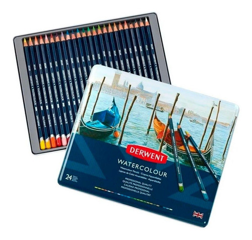 Lapices Derwent Acuarelables Watercolour Lata X 24 Unidades 0