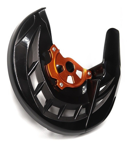 Protector Disco Freno Delantero Negro Centro Naranja 0