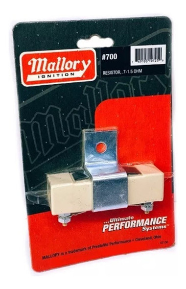 Resistor Mallory Encendido Bobina 7/1.5 Ohms Competicion 0