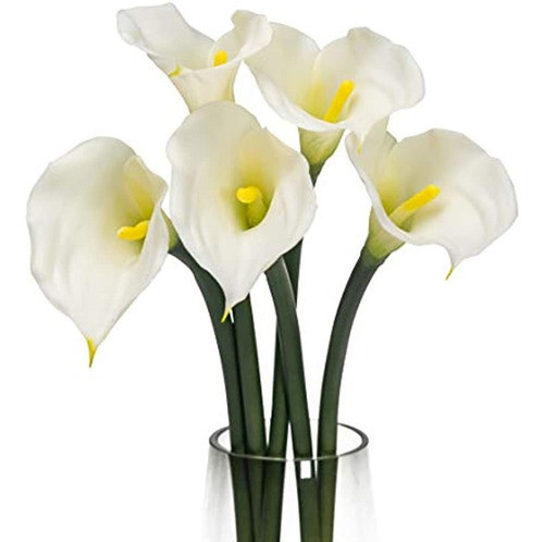 Duyone Artificial Flowers Calla Lilly 25.6'' Large Latex Fak 0