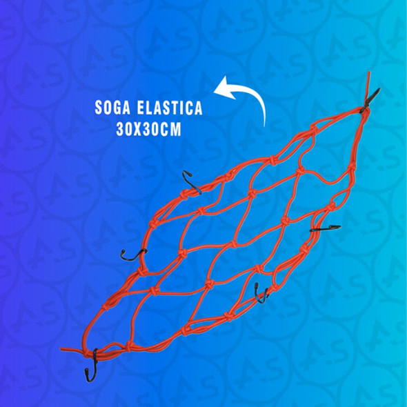 Soga Pulpo Linga Red Elastico 30 X 30 Cm Con Ganchos 1