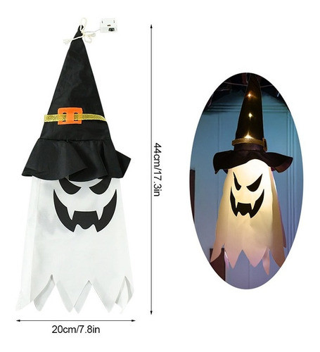 6 Peças De Halloween Led Flash Pendurado Fantasma Festa De H 1