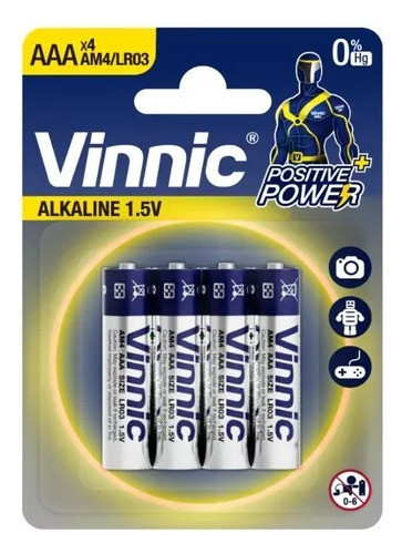 Pilas Aaa  Alcalinas Vinnic Blister X 12 Unidades Clock-time 0