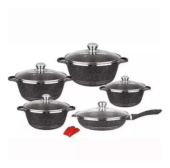 Juego Bateria Cocina Ollas Anthiaderente Dessini 10 Piezas 0