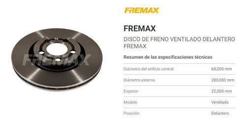 Kit X 2 Discos De Freno Para Volkswagen Up 1