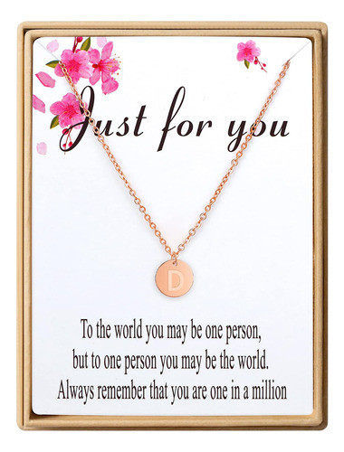 Sannyra Collares Con Inicial Para Mujer, Collar Con Letra D 0
