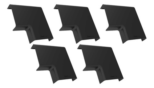 Kit 5 Cotovelo Preto 90° Para Canaleta 40x15 Enerbras Pvc 0