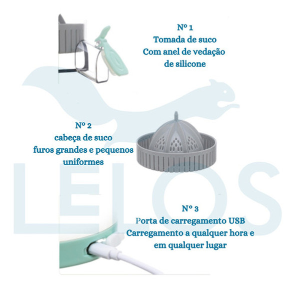 Inovador Extrator Suco Recarregável Portátil Multifuncional 1