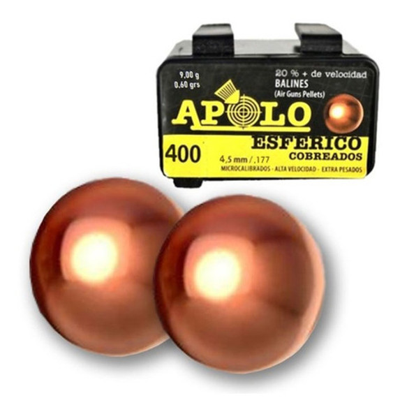 Balines Apolo Esfericos 4.5 X 400un Explorer Pro Shop 0