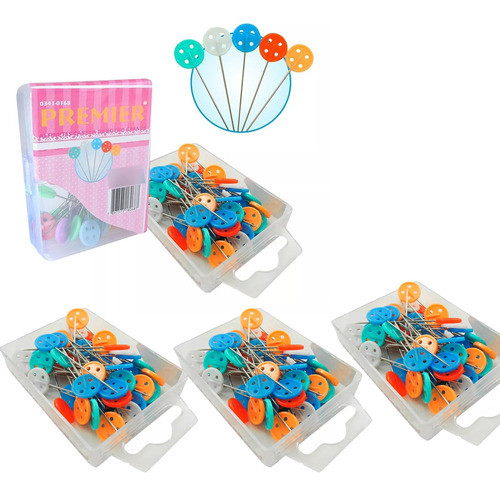 200 Alfinetes Cabeça De Botão 58mm Patchwork Costura 0