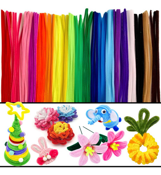 Limpiapipas De Chenile De 30cm Pack 400u Surtifo 20colores 0
