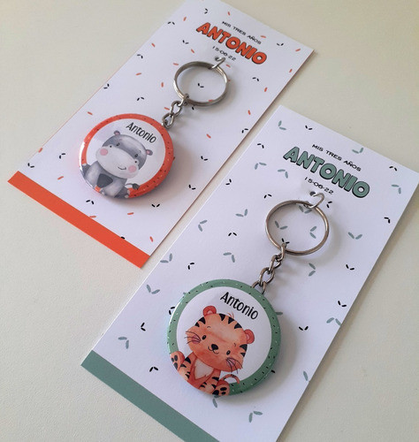 Souvenir Cumpleaños: Llaveros De Animalitos De La Selva X20u 1