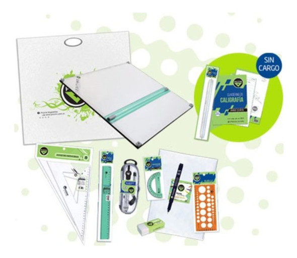 Kit Completo 50x60 Tablero Pizzini Bolsa Dibujo Regalo 1