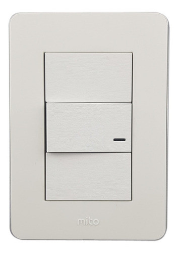 Llave De Luz Jeluz Mito 1 Punto Combinacion C/ Borde Plata 0