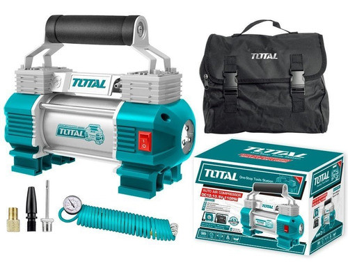 Compresor Para Auto Total 12v, 120psi, Manguera Y Manómetro 0