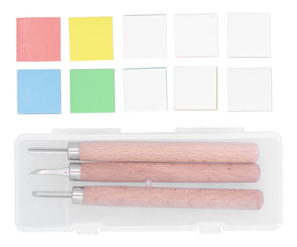 Blocos De Borracha Carving Stamp Kit Block Printmaking Print 1