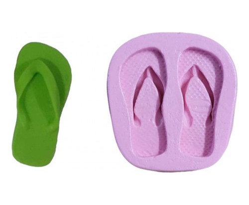 Molde De Silicone Par De Chinelos Hawaianas 0