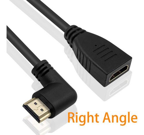 Exuun Cable De Extensin Hdmi 2.0ngulo Recto De 90grados, 2pi 1