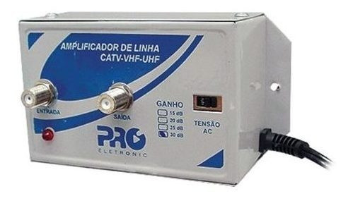Amplificador De Linha Pqal-3000g2 30 Db Vhf/uhf Bivolt Pro 0