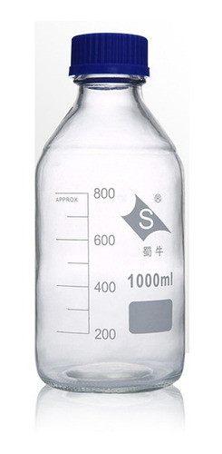 Frasco Graduado Vidrio Borosilicato Tipo Schott 1000ml 0