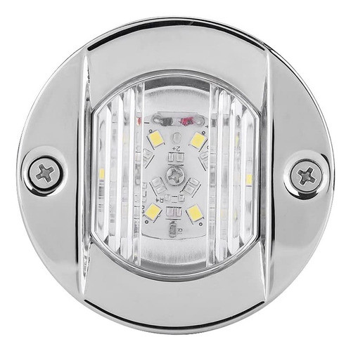 Luz De Alcançado Redonda Em Aço Inox Led Branco Frio 12v 1