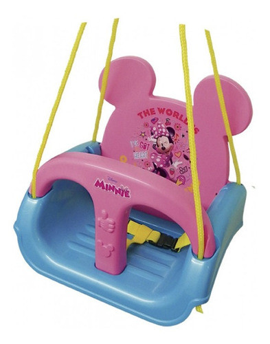 Balanço Infantil Minnie Com Encosto Cinto Brinquedo Xalingo 1