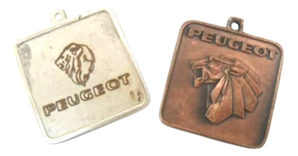 2 Llavero Antiguo Peugeot 504 404 Insignia Agencia Auto 0