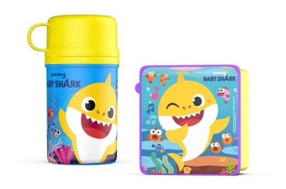 Set Vianda Baby Shark: Cantimplora + Caja Sandwich 0