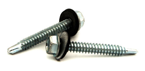 Autoperforante Para Techo Chapa Arandela Goma 14x2 200u 0