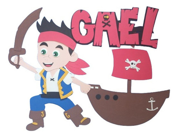 Cartel Decoracion Piratas Goma Eva Jack El Pirata Carteles 0