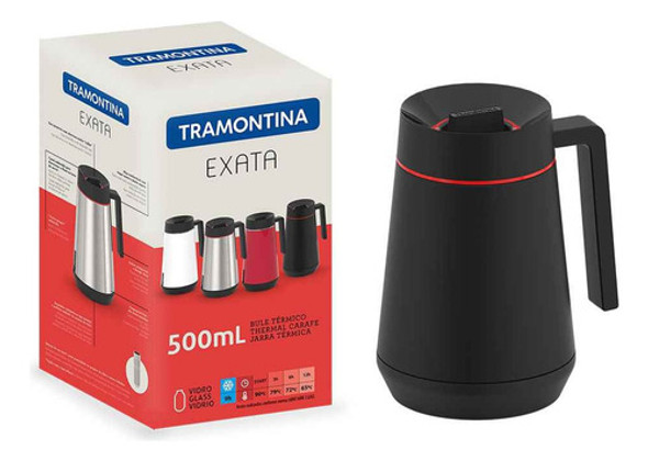 Jarra Térmica Acero Inox. 0.30l Exata Negra Tramontina 0