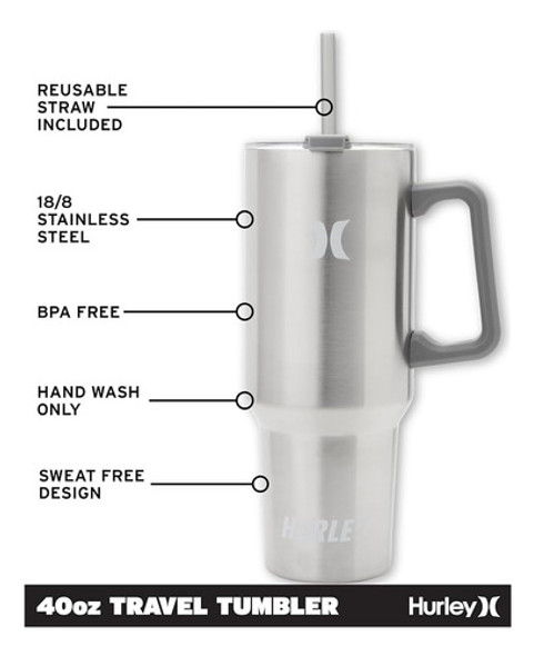 Termo Hurley Tumbler - Taza De Viaje Aislada Al Vacío De Dob 1