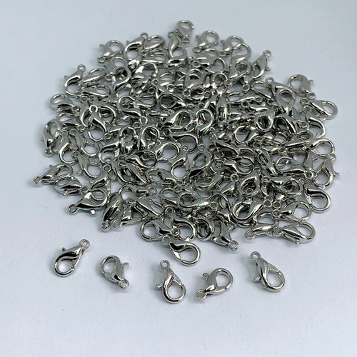 Fecho Lagosta 10mm Prata Niquel Para Colar 10 Unidades 0