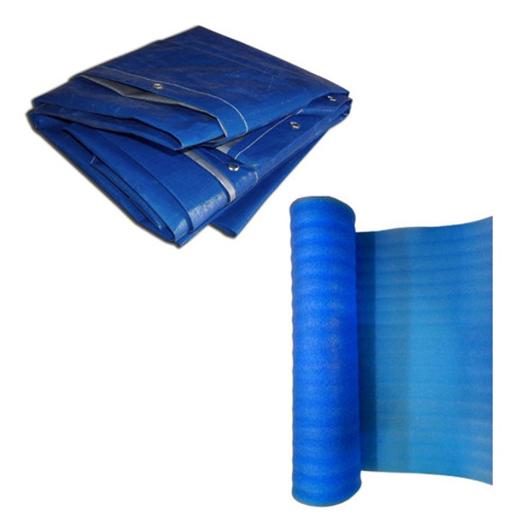 Cubre Pileta + Base Protectora Modelo 1076 De 4,45m X 2,25m 0