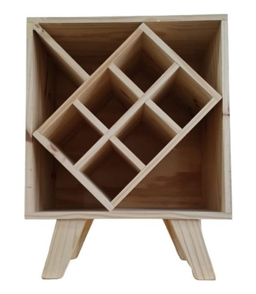 Bodega Cava De Vinos De Madera Retro 9 Botellas 0