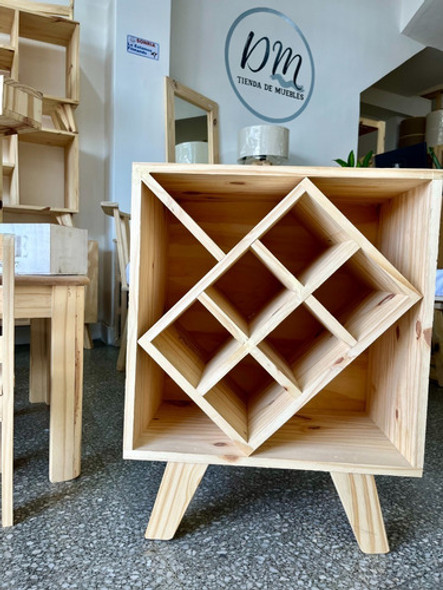 Bodega Cava De Vinos De Madera Retro 9 Botellas 1