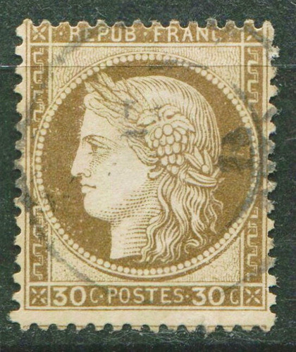 Francia Sello Estampilla Yvert 56 Ceres 1872 0