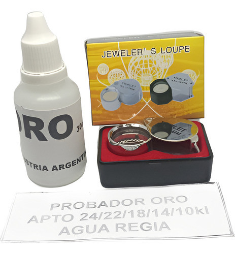 Ácido Probador Oro + Lupa Joyería + Instrucciones 0
