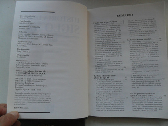 2 Tomos Historia Del Siglo Xx La Nacion Salvat 1996 Libro 1