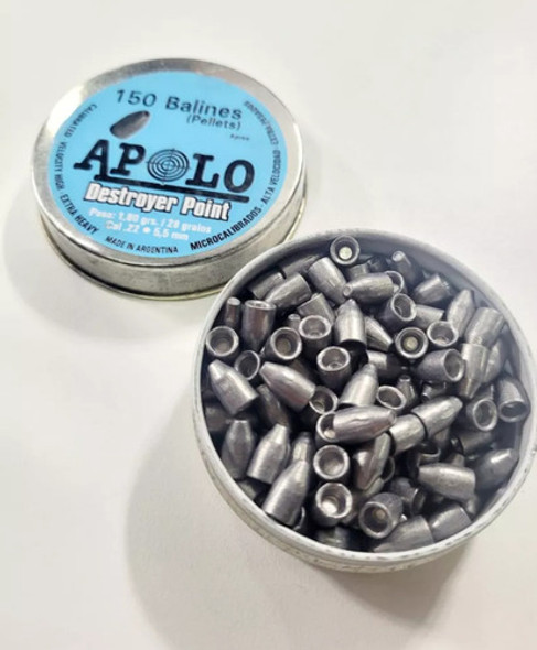 Balines Para Carabina, Apolo, Destroyer Point 5.5, 28 Grains 0