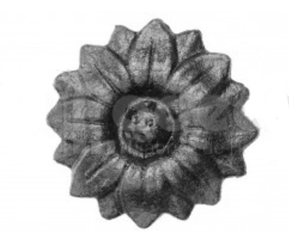 Aplique Para Rejas Flor Con Pétalos 93 Hierro Fadeca 0