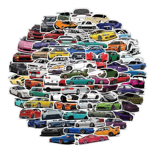 Calcomanias De Vinilos Para Coches De Carreras 100un 0