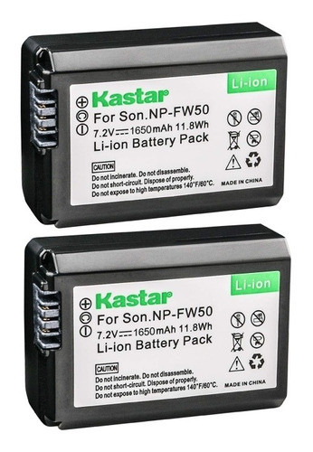 2 Baterías Np-fw50 Para Sony A6500 A6300 A6000 A300 0