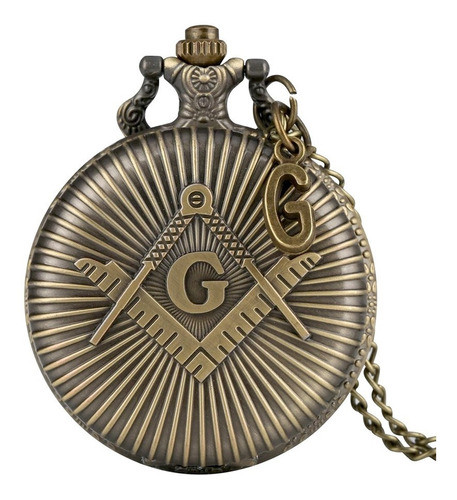Relógio De Bolso Maçom Maçonaria Presente Vintage Freemason 0